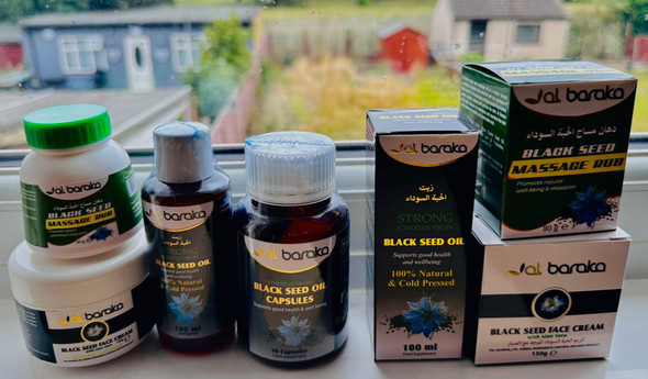  Bundle pacakage of blackseed oil, cream , massage rub £ capsules (26000) 