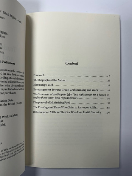 The Art of Trade, Craftmanship and Work in Islām by Imām Abū Bakr Al-Khallāl