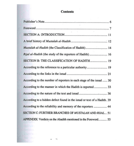 An Introduction to the Science of Hadith