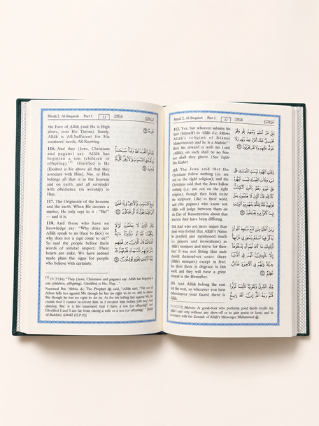 Noble Qur'an in English Language White Paper Large 17x24