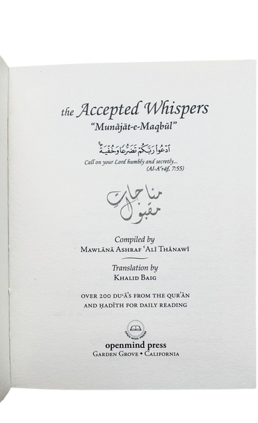 The Accepted Whispers Pocket size (English translation of Munajat-e-Maqbul)