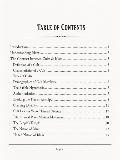 Islam's Cure To The Madness Of Modern-Day Cults