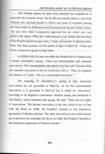 Jami Al-Ulum Wal-Hikam: A Collection of Knowledge and Wisdom – Ibn Rajab Al-Hanbali