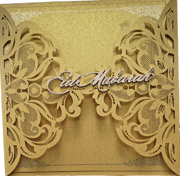 Eid Mubarak Laser Cut Greeting Cards Muslim Islamic Festival 2