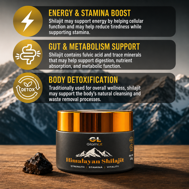 Himalayan Shilajit - 100% Pure, Gold Grade, High Potency (20g)