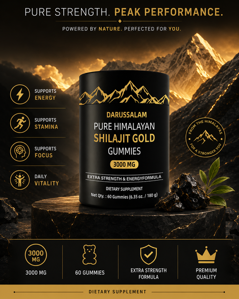 Darussalam Himalayan Shilajit Gummies - Halal Certified-Premium Packaging