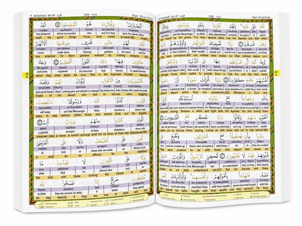 Easy Quran 3 - Uthmani Text Word by Word with English Trans & Transliteration