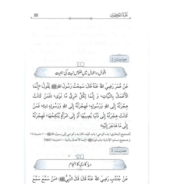 Nukhbatul Sahiheen Urdu / نُخبتُه الصّحِیحَین اردو