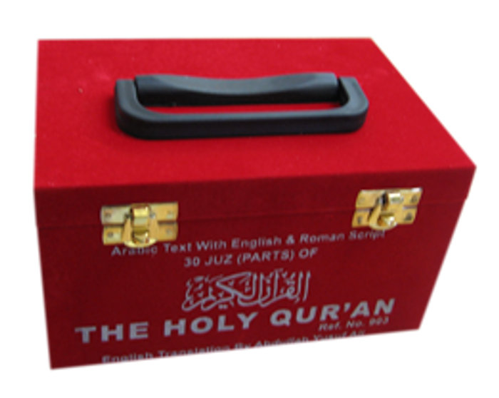 30 parts set of The Holy Quran with English Translation and Transliteration