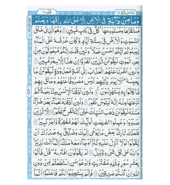 Quran Al-Kareem Urdu Script, 16 Lines (Arabic Only)