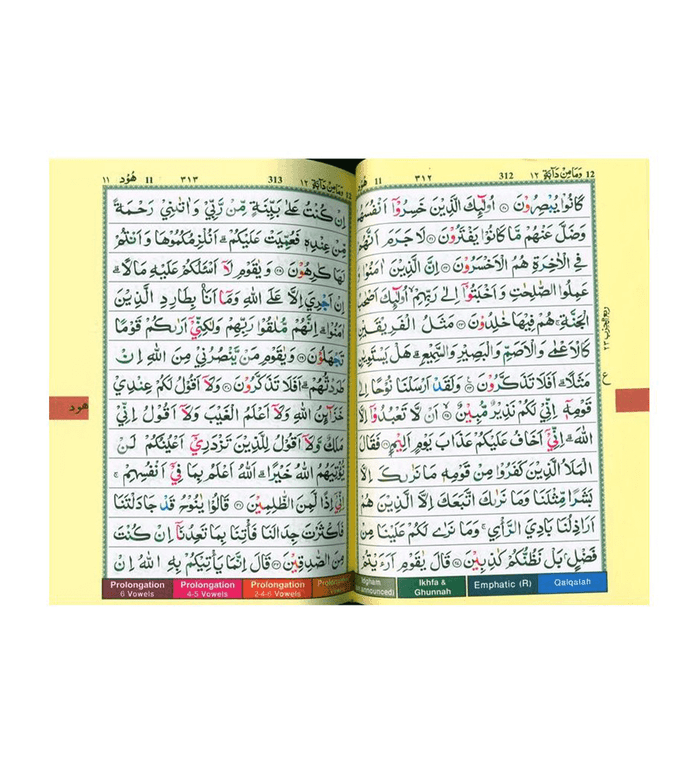 Tajweed Quran Colour Coded,Pakistani-Indian-Persian script (13x17)