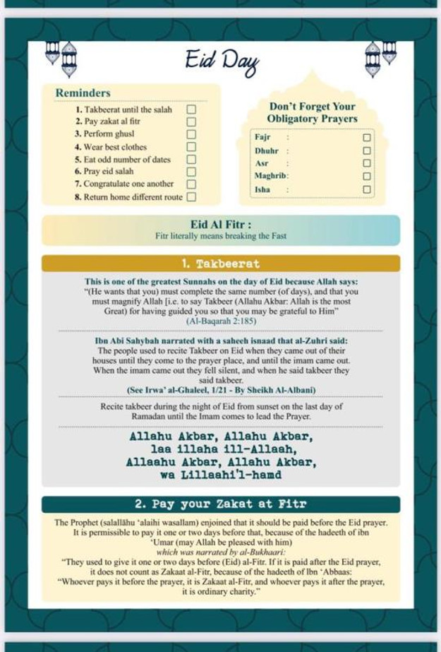 Ramadan Checklist Planner