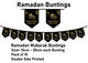 Ramadan Mubarak Flags Black