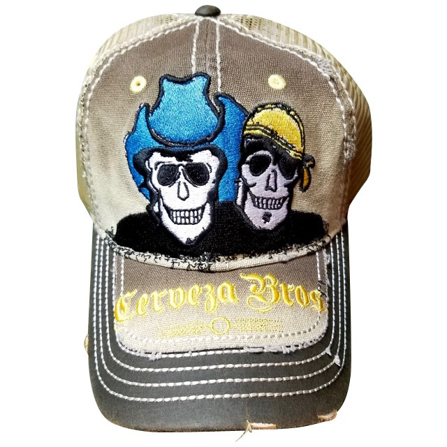 Cerveza Bros Unstructured Embroidered Trucker Cap - Cerveza Bros