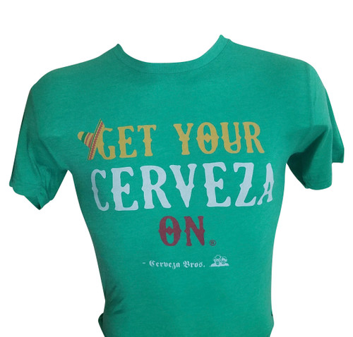 Get Your Cerveza On "Fiesta" T-Shirt - Green - SS