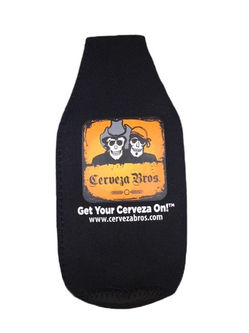 Cerveza Bros Classic Black Koozie w/Bottle Opener