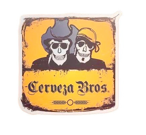 Cerveza Bros Logo Decal/Sticker 3.5" Laminated Vinyl