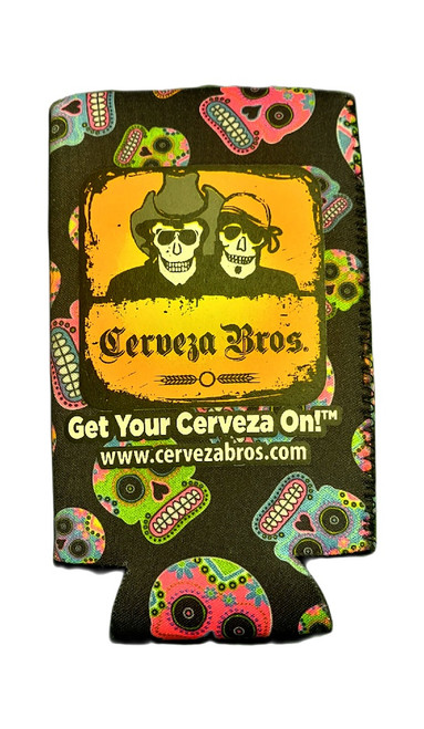 Cerveza Bros "Skull" Day of the Dead Skinny Koozie