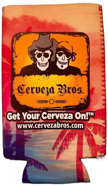 Cerveza Bros "Vibrant Palms" Skinny Koozie