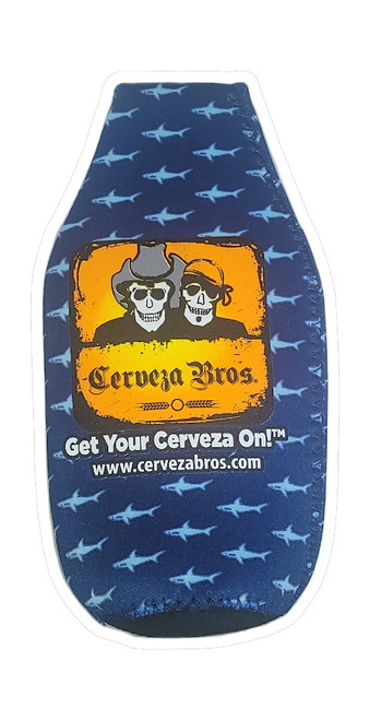 Cerveza Bros "Shark" Bottle Koozie w/ Opener