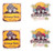 Cerveza Bros Logo and Beach Logo Sticker  4 Pack