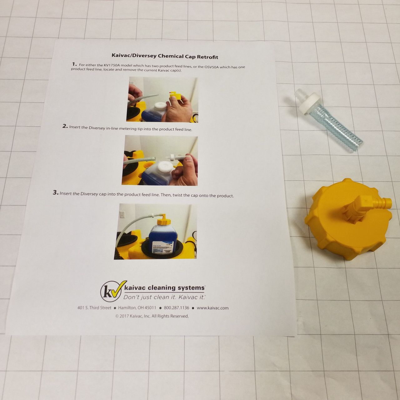 KAIVAC DRK Kaivac/Diversey chemical cap retrofit kit – Ships Fast