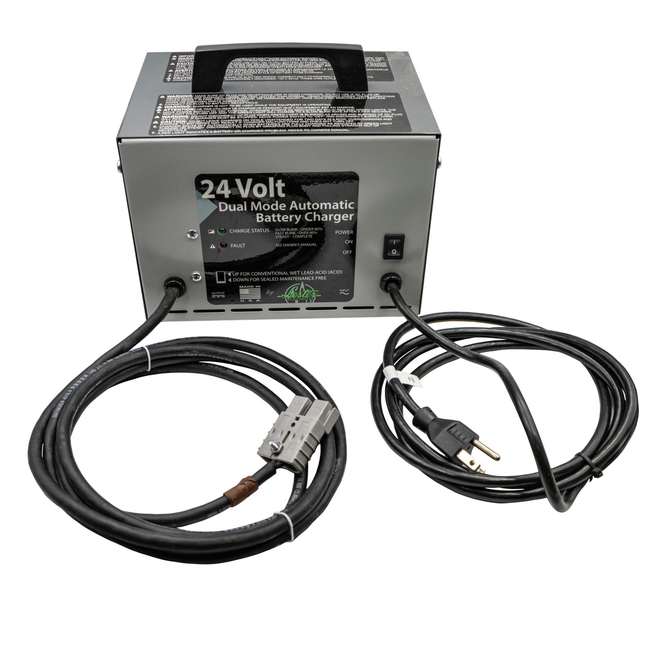 24V 12amp SCR battery charger w/small SB50 gray plug (OBSOLE 192