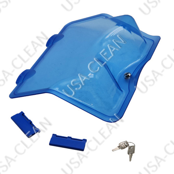 7517300 - Half drawer lid with lock (light blue) 292-0229