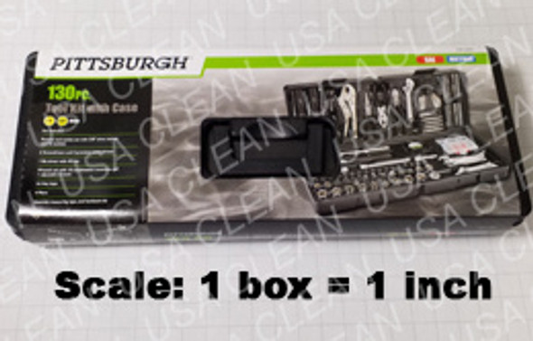 - 130 piece pittsburgh tool kit with case 992-6680  - 130 piece pittsburgh tool kit with case 992-6680
