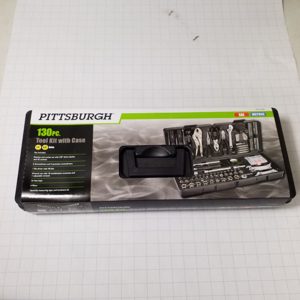  - 130 piece pittsburgh tool kit with case 992-6680