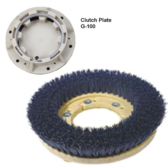 776512 W/ G-100 - 12 inch medium grit scrubbing brush - 180 grit 996-0014