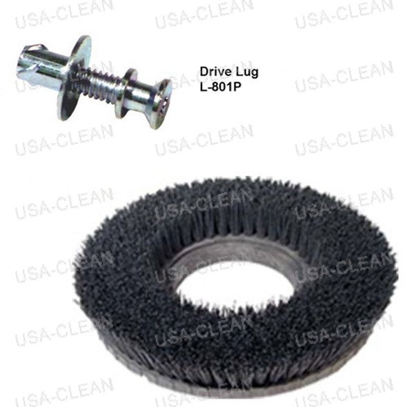 813213 W/ L-801P - 13 inch heavy grit stripping brush - 80 grit 996-0174 813213 W/ L-801P - 13 inch heavy grit stripping brush - 80 grit 996-0174