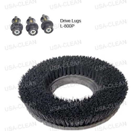 816516 W/ L800T - 16 inch medium grit scrubbing brush - 180 grit 996-0789