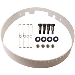  - Plastic vacuum skirt (white) with hardware 252-9025