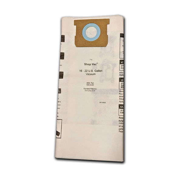  - 16-22 gallon vacuum bags everyday dust (pkg of 3) (OBSOLETE) 991-9085