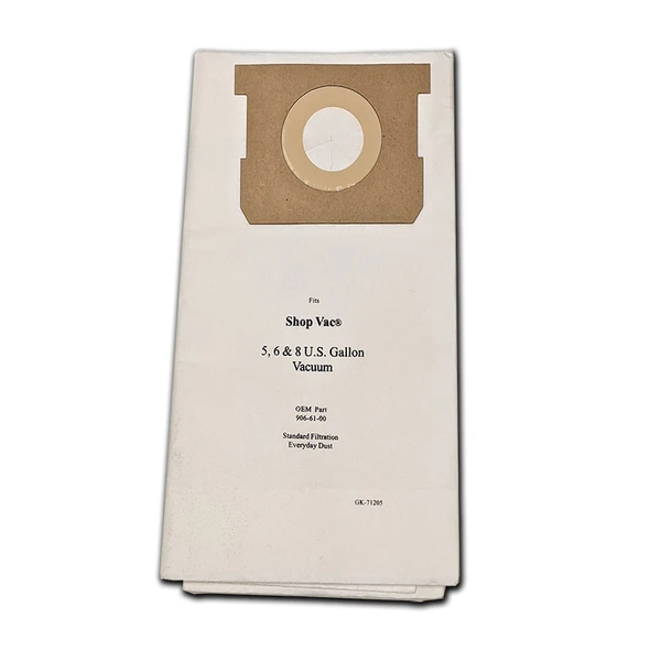  - 5-8 gallon vacuum bags for everyday dust (pkg of 3) 991-9089