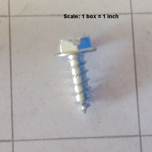  - Screw 8-18 x 1/2 hex washer head slotted zinc plated 999-0303
