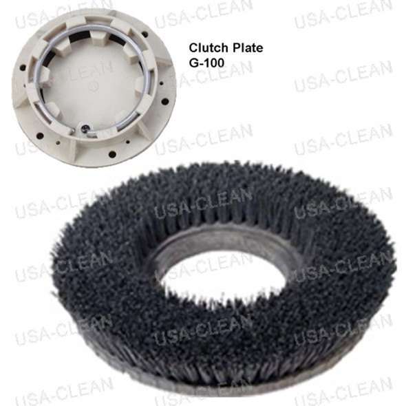 813219 W/G-100 - 19 inch heavy grit stripping brush - 80 grit 996-0388