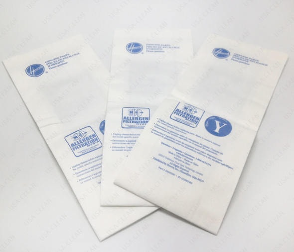 4010106Y - Allergen vacuum bag - Type Y (pkg of 3) (OBSOLETE) 215-0945