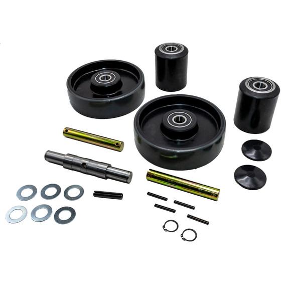 K-PTH50-CK - Complete wheel kit, 2 load wheels, 2 steer wheels & hardware 150-0351