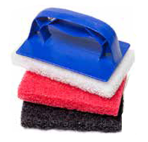 ACS90-051 - Hand size utility pad - red duty blue (pkg of 40) 255-8027