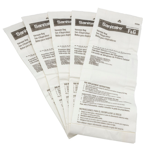 63271-10 - Paper vacuum bags F & G style (pkg of 5) 182-0203