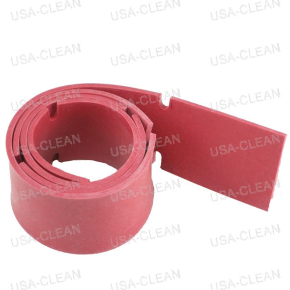  - Squeegee blade 32 inch gum rubber front notched (red) 994-0023