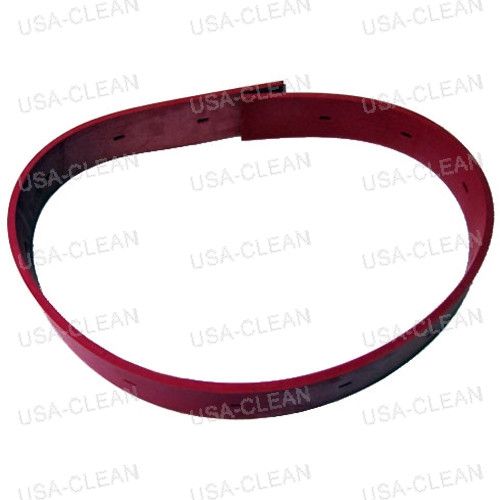  - Squeegee blade 44 inch gum rubber rear (red) - 13 hole 994-0029