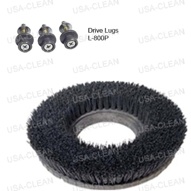 813213 W/L800P DURASCRUB - 13 inch heavy grit stripping brush - 80 grit 996-1551                      