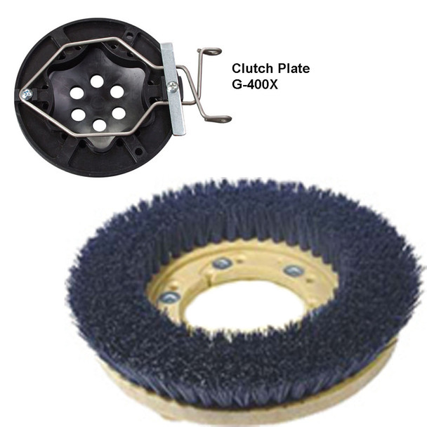 816516 W/ G-400X - 16 inch medium grit scrubbing brush - 180 grit 996-0116