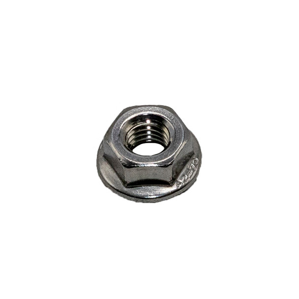  - Nut M6-1 hex serrated flange stainless steel 999-6694