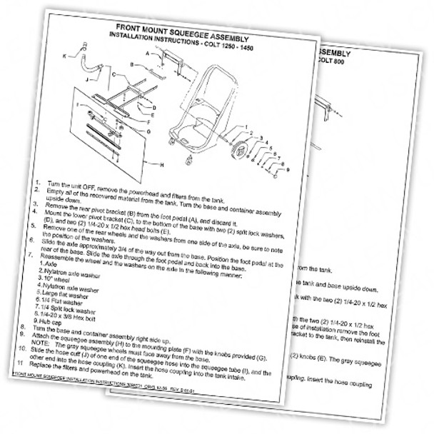30-9-8231 - Front squeegee instructions 164-2897