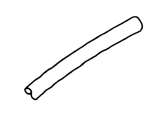 606359 - Hose 1/4 x 1/2 x 8 inches (gray) 175-7302