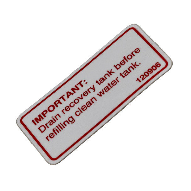 120906 - Always drain decal 175-6107